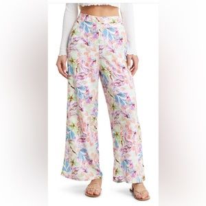 Roxy Midnight Avenue Floral Wide Leg Pants. Small. NWOT.